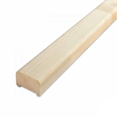Поручень лестничный деревянный, сосна 48х65х3000 мм сорт А